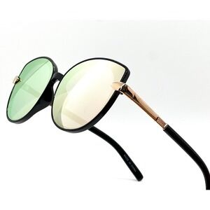 Runway Fashion Metal Bridge Trim Oversized Cat Eye Sunglasses Trendy‎ Lentes New
